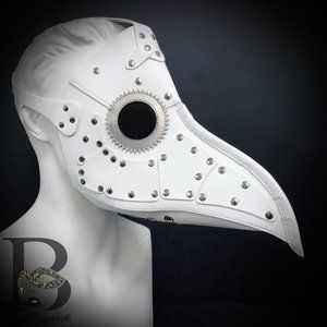 Plague Doctor Mask with Silver Details